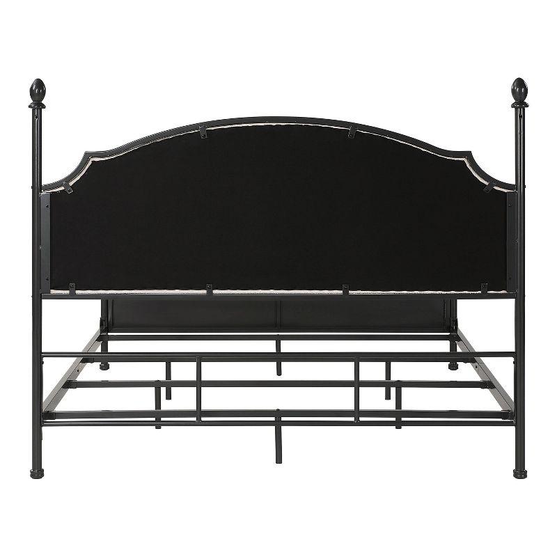 Blakesburg Upholstered Metal Four Poster Bed