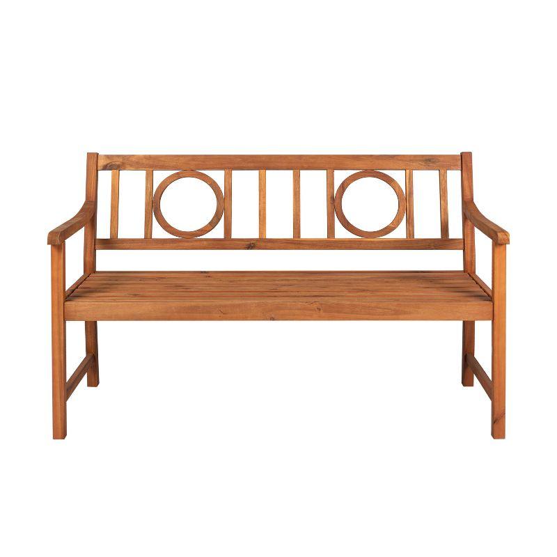 Apollo 61" Teak Acacia Wood Outdoor Garden Bench