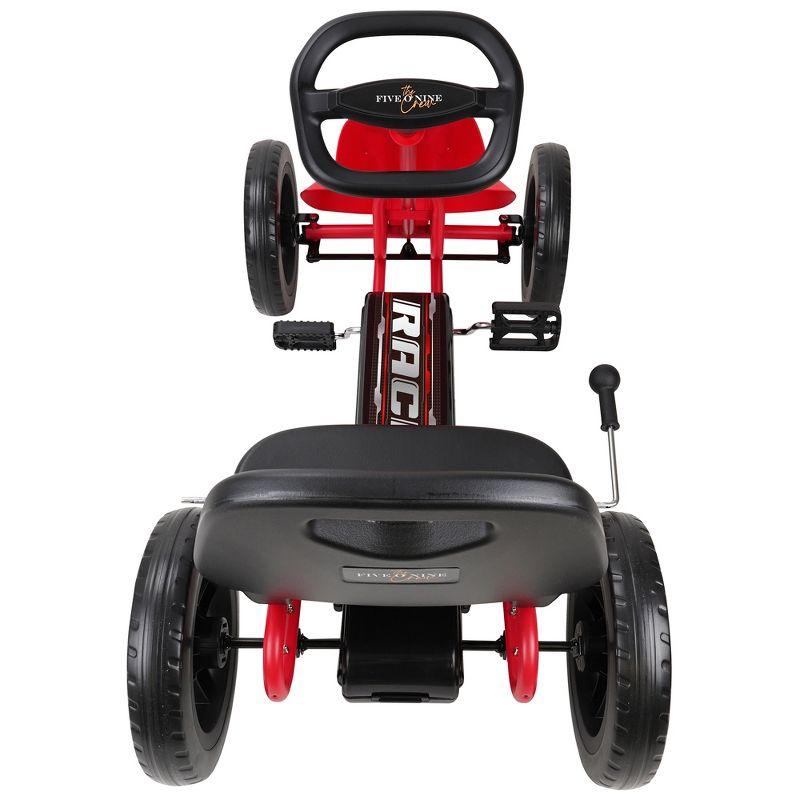 Costway Xmas Gift Go Kart Kids Ride On Car Pedal Powered Car 4 Wheel Racer Toy Stealth Outdoor Red