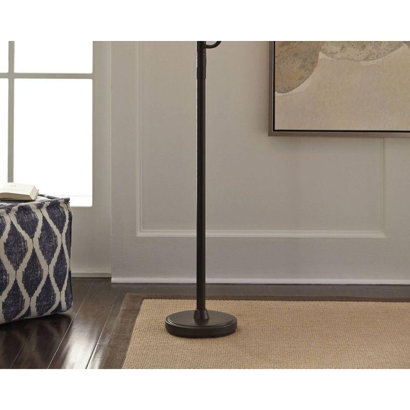 Jaak Metal Floor Lamp Bronze - Signature Design by Ashley: 3-Light, Glass Shades, Edison Bulbs