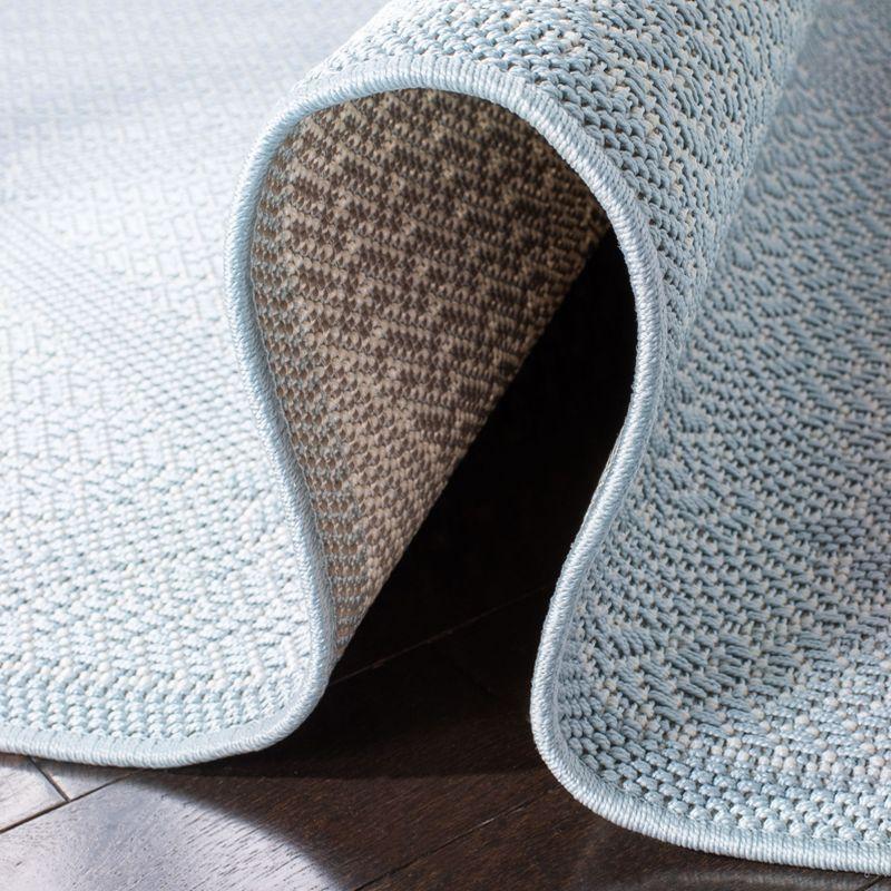 Bermuda BMU811 Power Loomed Indoor/Outdoor Area Rug - Light Blue/Ivory - 5'x5' - Safavieh.