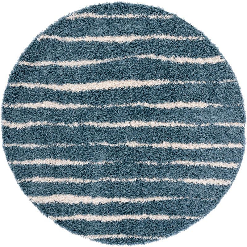 Breakwater Bay Evgeniy Venus Shag 600 Performance Striped Rug