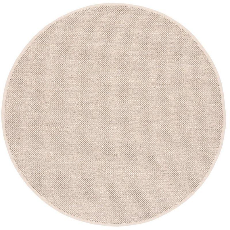 Natural Fiber NF143 Power Loomed Indoor Area Rug - Marble/Beige - 6' Round - Safavieh