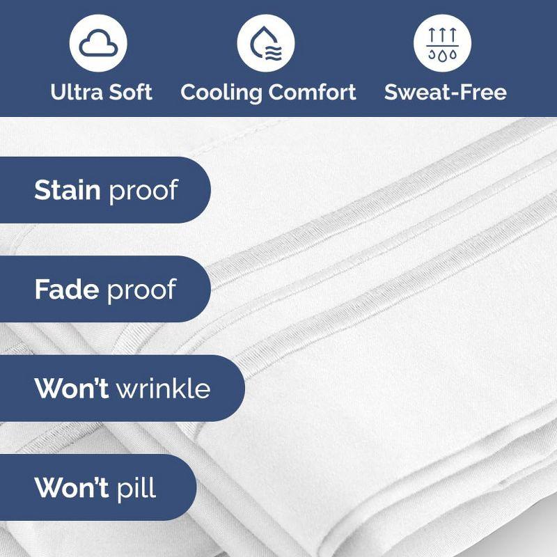 CGK Linens Extra Deep Pocket luxury Sheet Set - Solid Ultra Soft & Cooling Sheet Sets