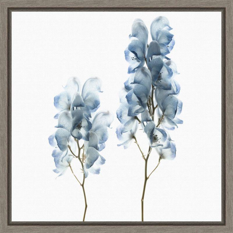 Blue Flower Still Life Framed Canvas Wall Art