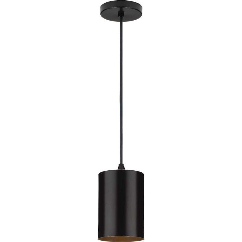 Progress Lighting Cylinder 1-Light Outdoor LED Pendant, Antique Bronze, Aluminum, Damp Rated, 3000K, 468 Lumens