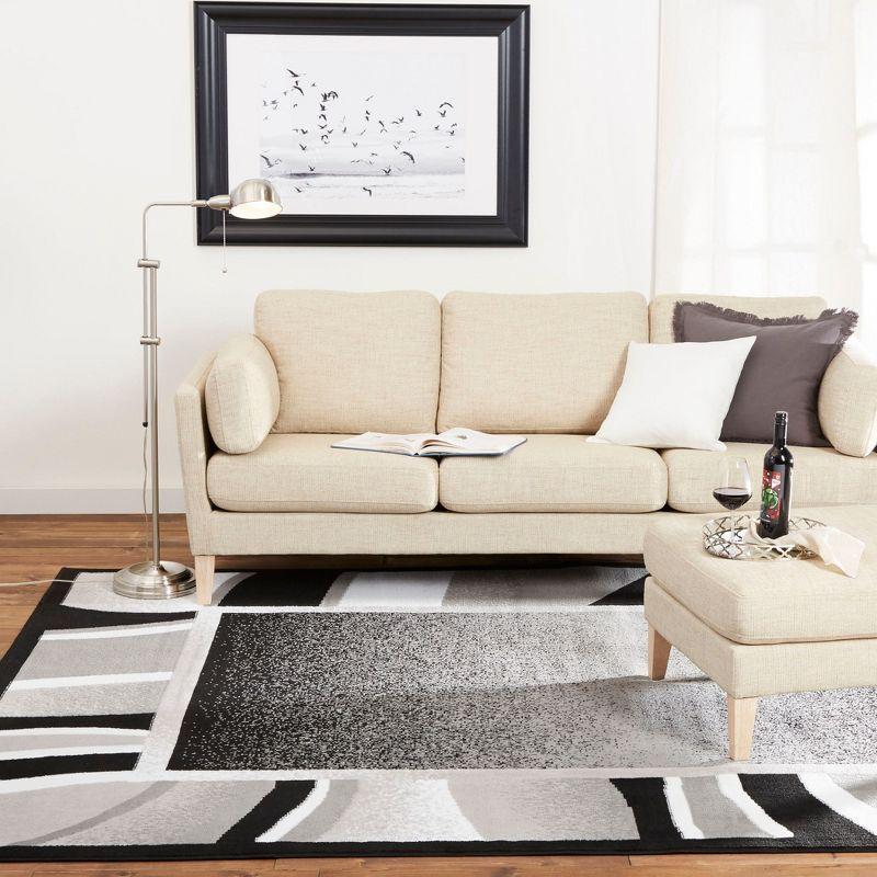 Home Dynamix Premium Rizzy Contemporary Abstract Border Area Rug