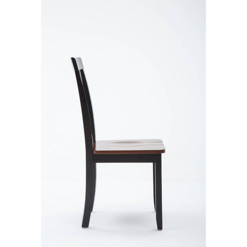 Bloomington Dining Chairs Black And Cherry (Set Of 2) - Boraam: Rubberwood, Comfort Backrest, 250lbs Capacity