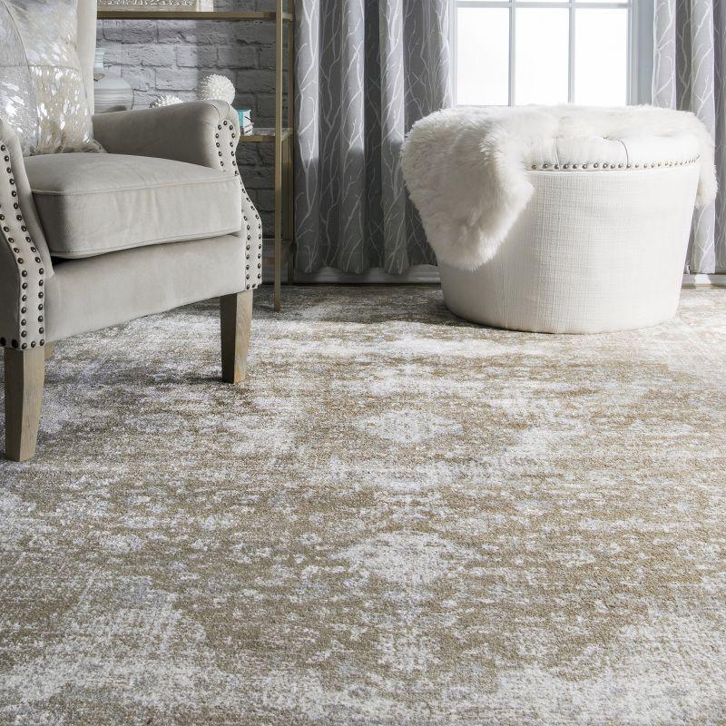 Nuloom Verona Oriental/Persian 5x7 Indoor Area Rug for Living Room Bedroom Dining Room Kitchen, Brown/Off White