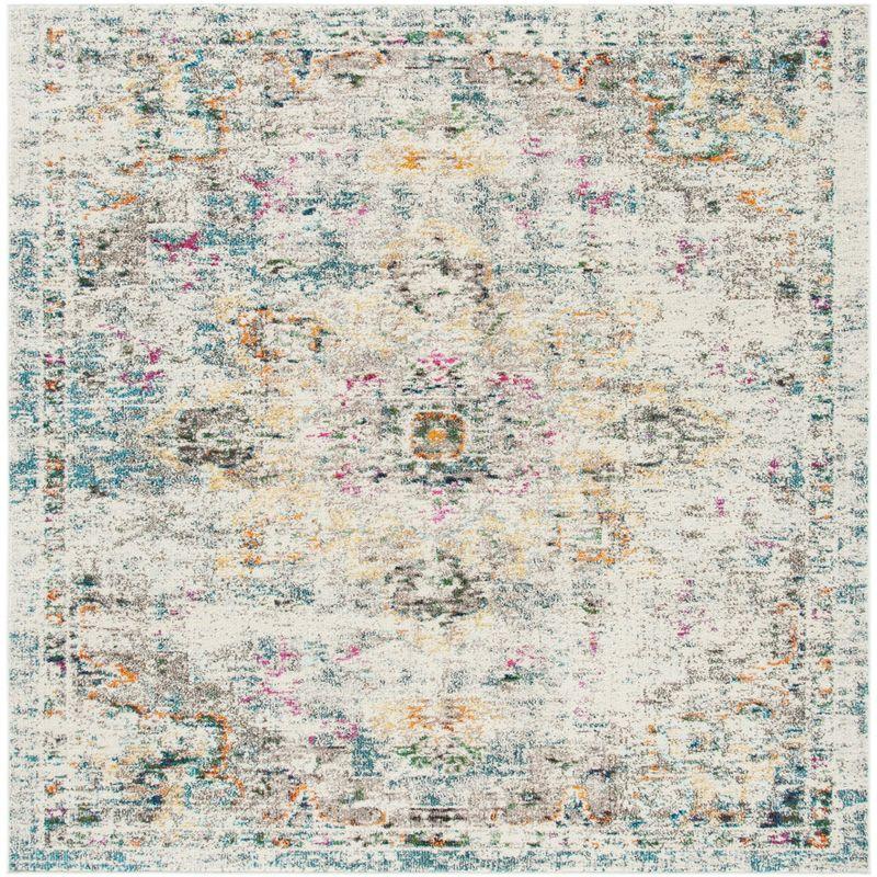 Madison MAD473 Power Loomed Indoor Area Rug - Grey/Gold - 9'x9' - Safavieh