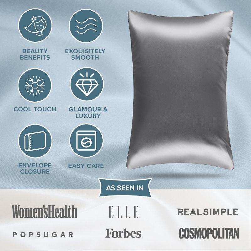 Bare Home 100% Mulberry Silk Pillowcase Envelope Closure