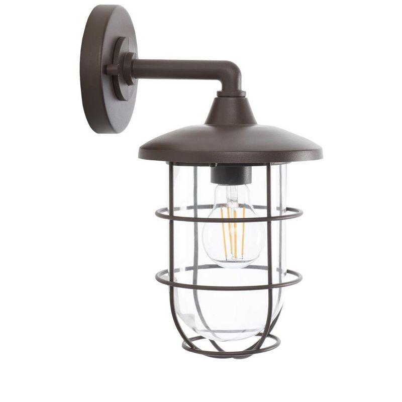 Liese 6.5" Outdoor Wall Sconce (Set of 2) - PLT7000 - Bronze - Safavieh