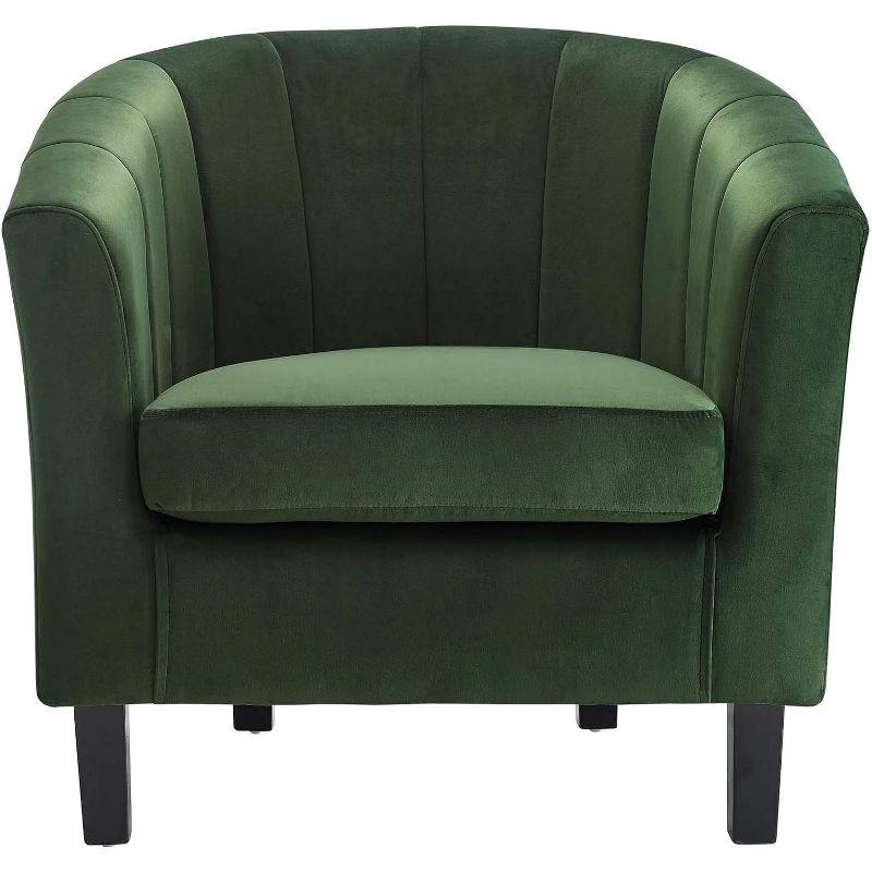 Modway Prospect Channel Tufted Performance Velvet Armchair Emerald