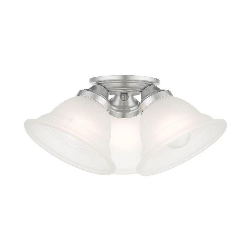 Livex Lighting Wynnewood 3 - Light Flush Mount in  Satin Nickel