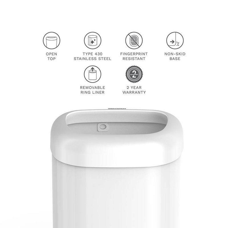 NineStars Nine Stars 21 Gallon Stainless Steel Motion Sensor Trash Can