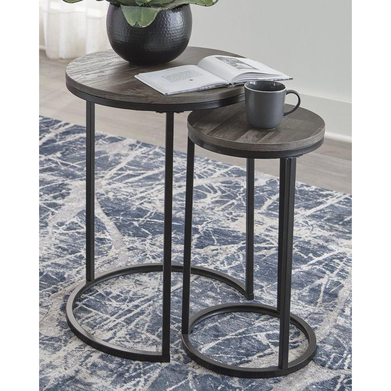 Signature Design by Ashley Casual Briarsboro Accent Table (Set of 2)  Black/Gray