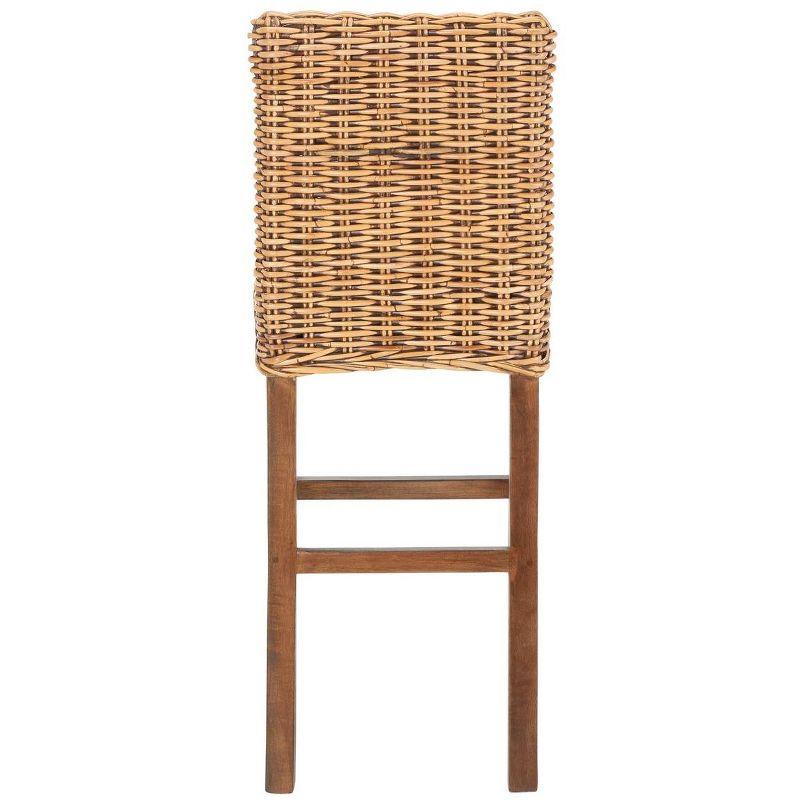 Tobie Rattan Bar Stool - BST6500 - Honey Brown Wash/Antique Brow - Safavieh