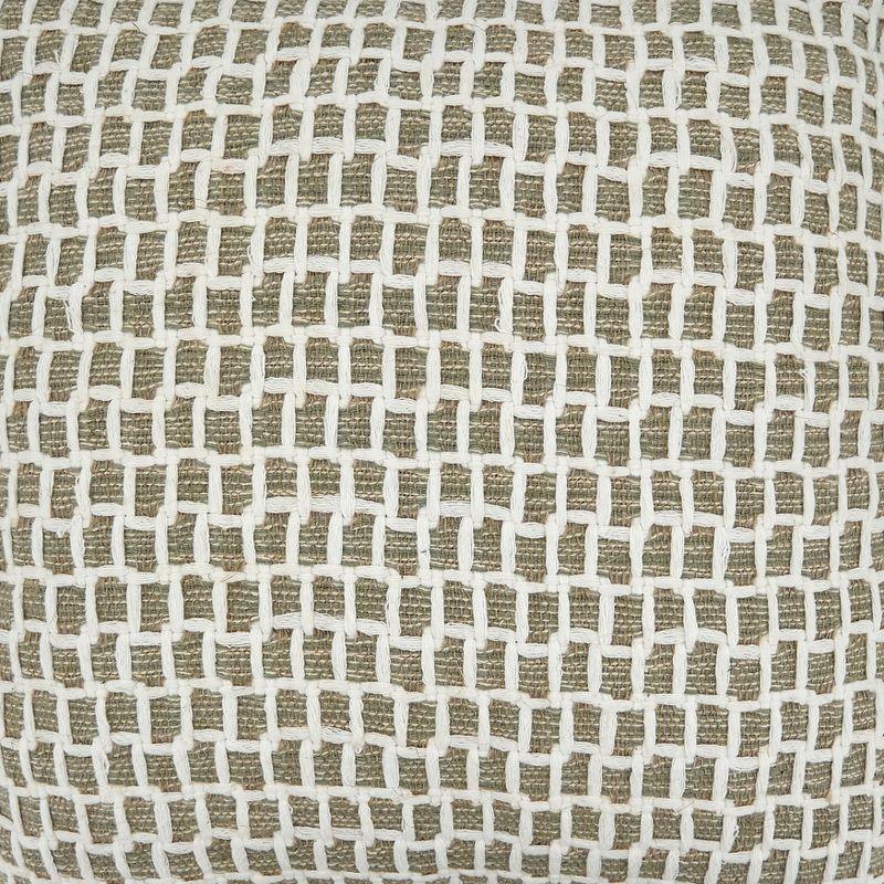 Natural Cotton Net Design Square Throw Pillow