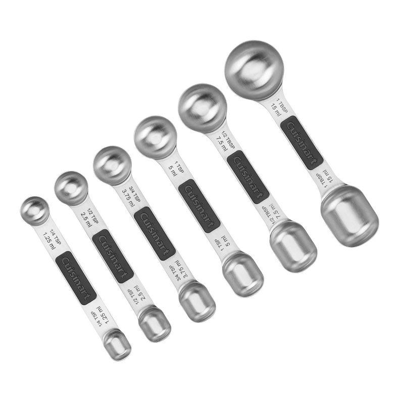 6-Piece Stainless Steel Magnetic Measuring Spoon Set