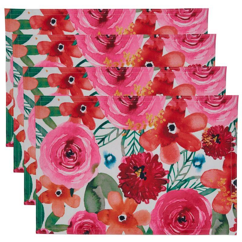 Saro Lifestyle Floral Design Table Mats