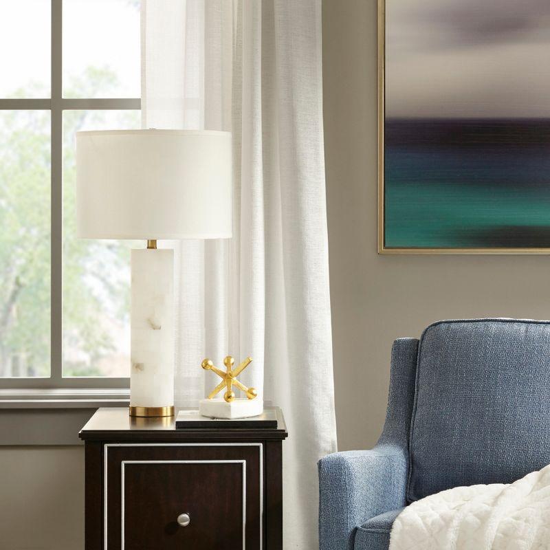 Everly Quinn Alabaster Table Lamp