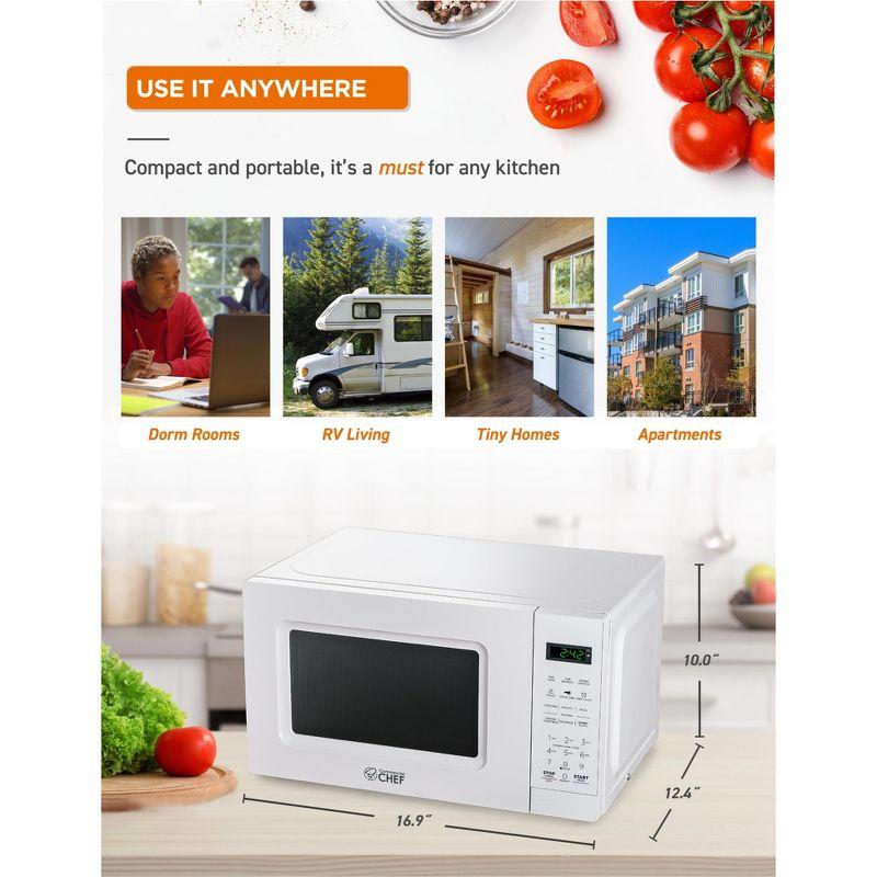 Commercial Chef 0.7 Cubic Feet 700 Watt Countertop Microwave