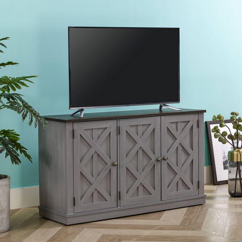 48" TV Stand for TVs up to 55" Gray - Home Essentials