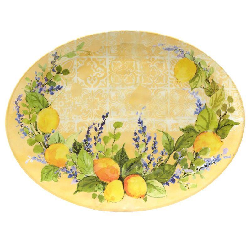 Certified International Lemon Zest  2Pc Platter Set