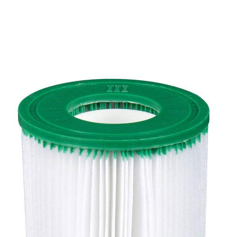 Coleman 90357E Type III A/C 1000 and 1500 GPH Replacement Filter Swimming Pool Cartridge Compatible with Most Coleman Power Round Frame Pools (6 Pack)