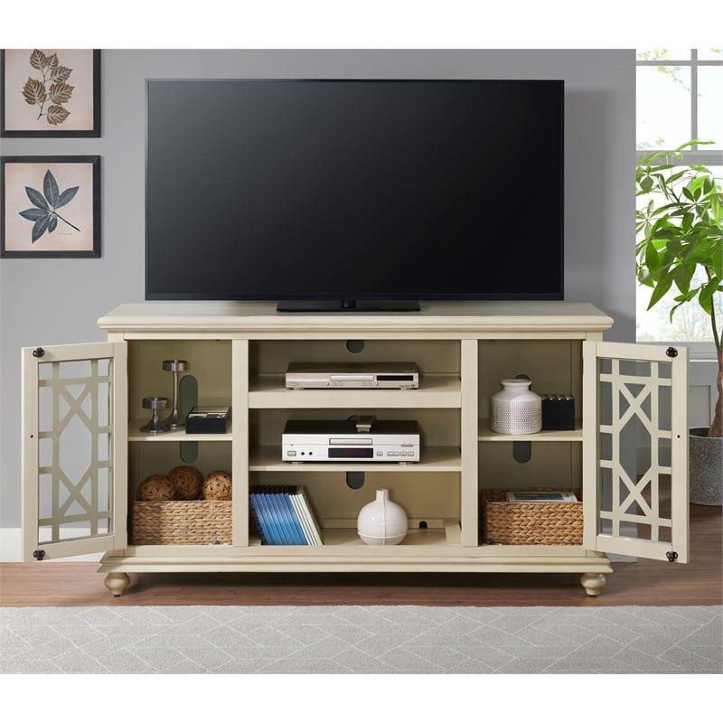 Martin Svensson Home Elegant 2 Door Antique White 63" TV Stand