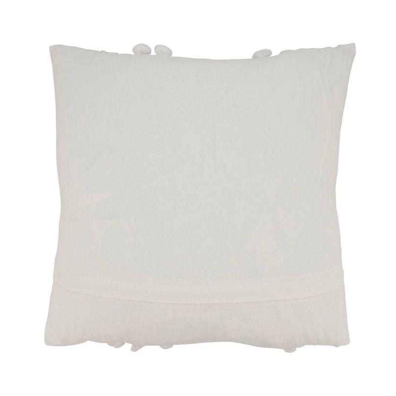 Saro Yari Collection Striped Cotton Pillow Cover
