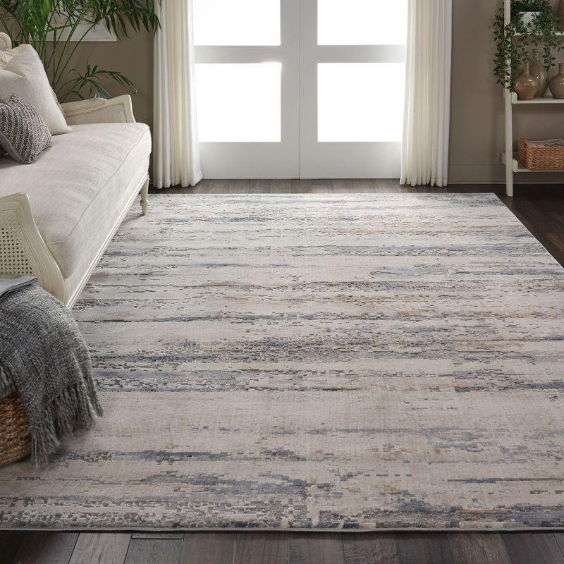 Nourison Rustic Textures Abstract Modern Indoor Area Rug Beige/Grey 7'10" x 10'6"
