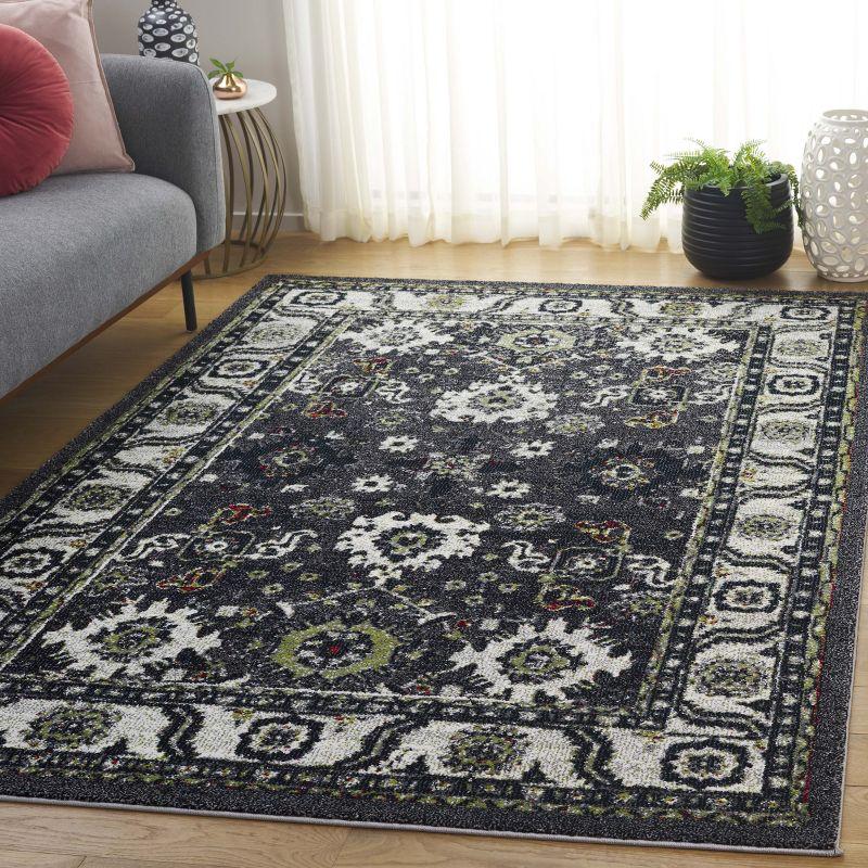 Vintage Hamadan VTH214 Power Loomed Indoor Accent Rug - Dark Grey/Ivory - 2'7"x5' - Safavieh