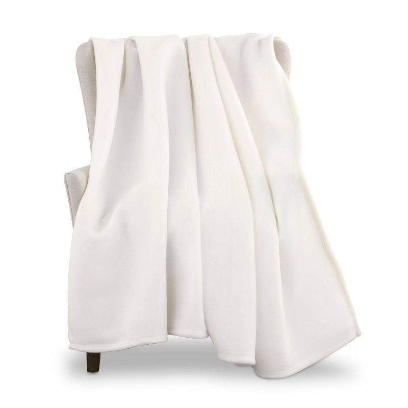 Luxurious King-Sized Ivory Fleece Reversible Blanket