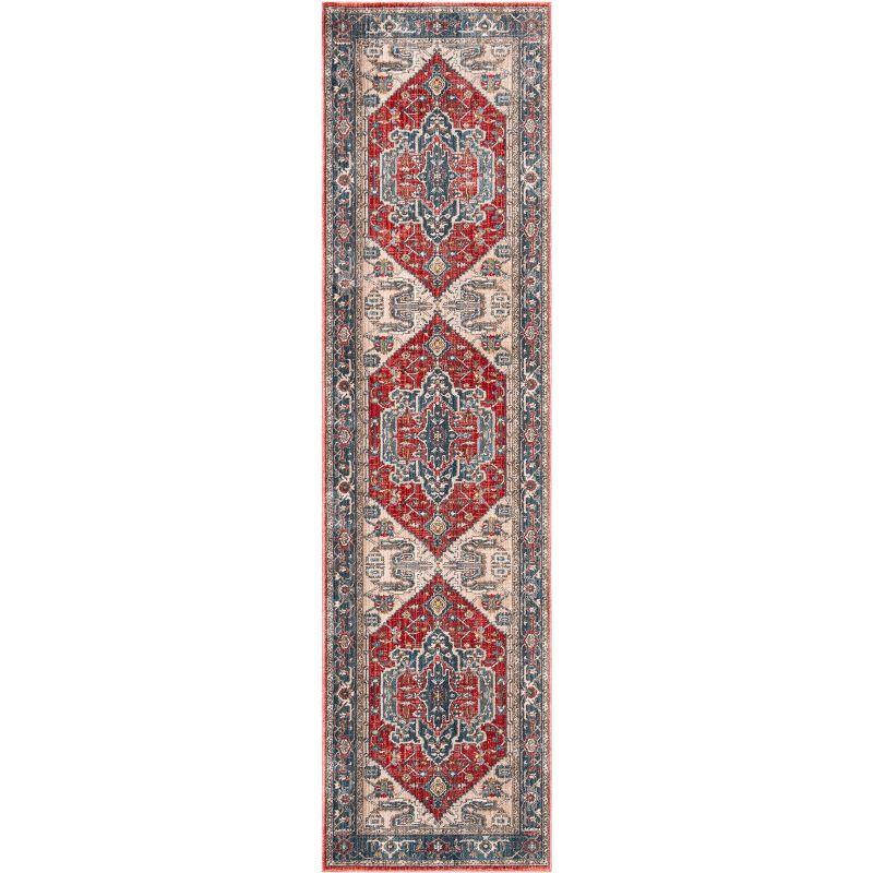 Vintage Persian VTP477 Power Loomed Runner Rug - Red/Blue - 2'2"x8' - Safavieh.