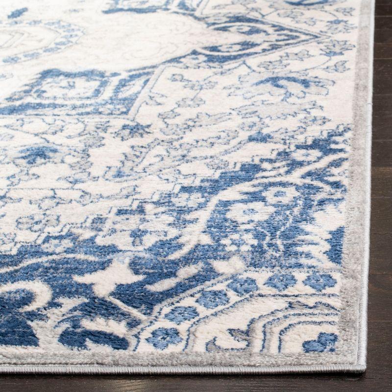 Elysian Blue 9' x 12' Hand-Knotted Synthetic Area Rug