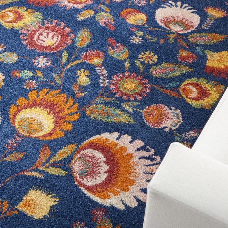 Nourison Allur Blooming Floral Indoor Area Rug Navy Multicolor 4' x 6'