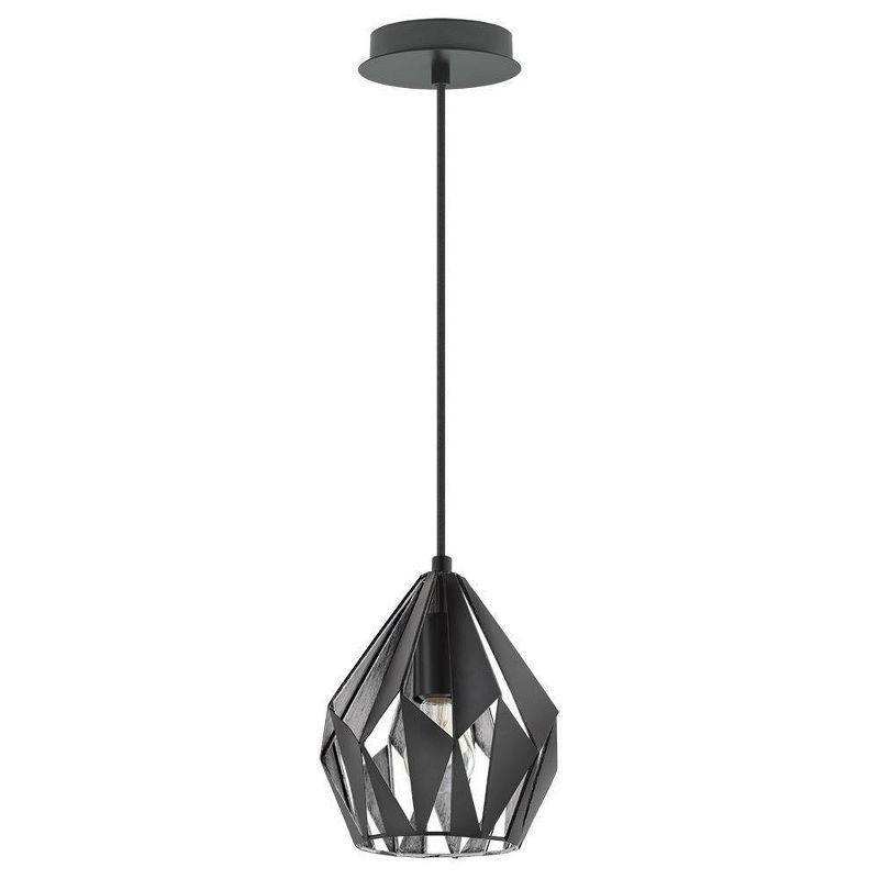 1-Light Carlton Pendant Matte Black Silver - EGLO