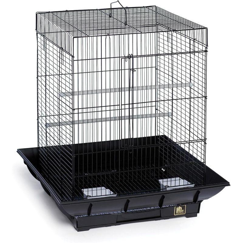 Prevue Black Metal Clean Life Bird Cage with Seed Guard