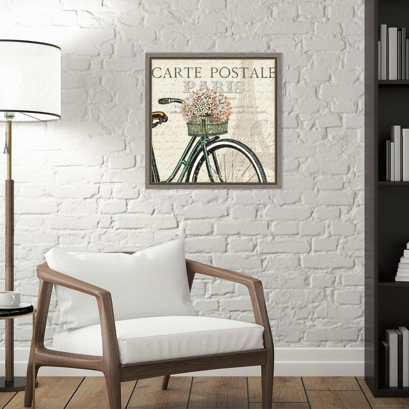 Amanti Art Paris Ride I (bicycle) by Pela Studio Canvas Wall Art Print Framed 16-in. x 16-in.