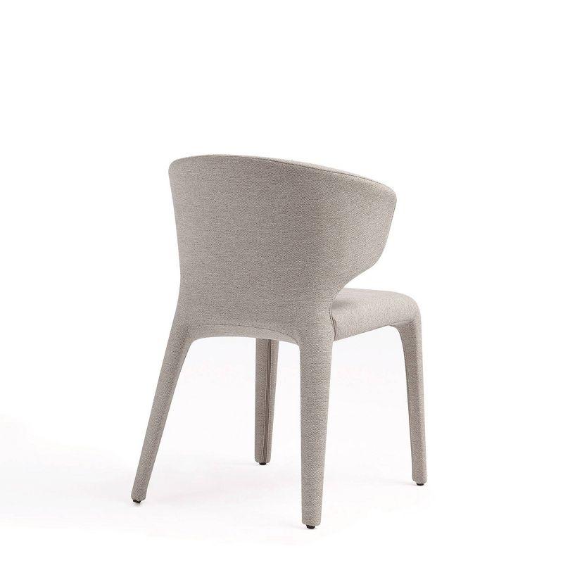 High Back Wheat Faux Leather Upholstered Metal Side Chair