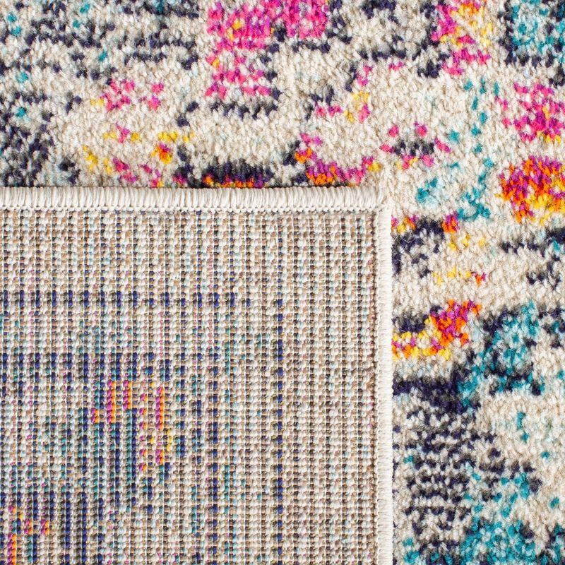 Madison MAD473 Power Loomed Indoor Area Rug - Cream/Blue - 9'x9' - Safavieh
