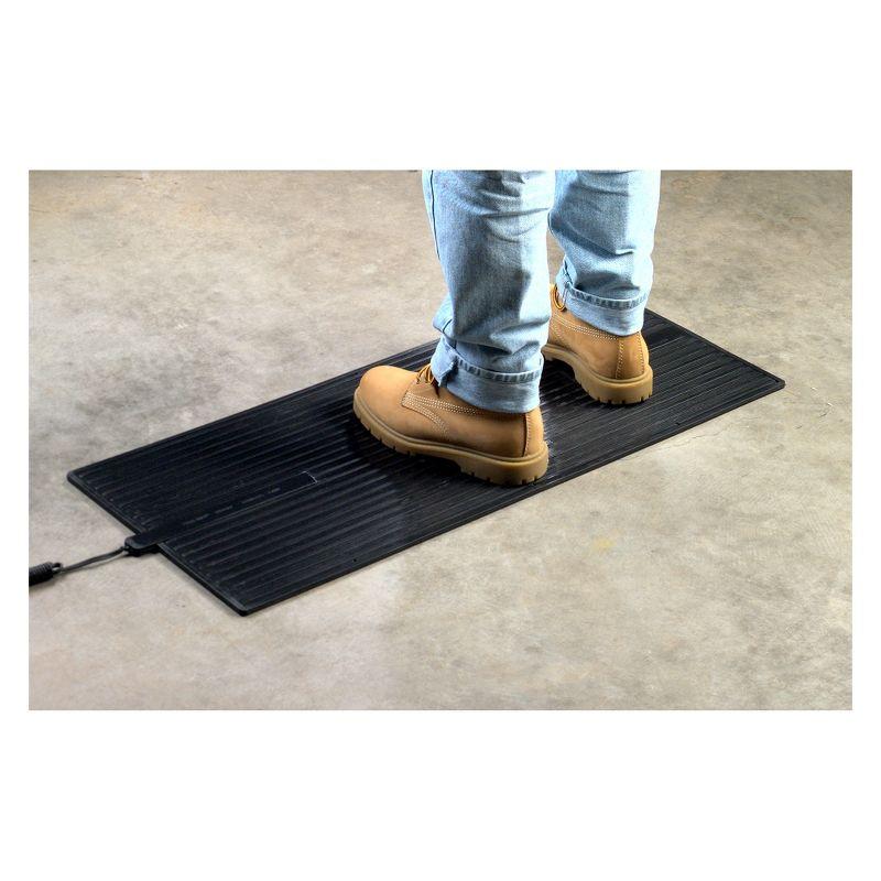 Cozy Products 16"X36" Electra Floor Heating Mat: Indoor Electric Heated Rubber Mat, Black, 6ft Cord