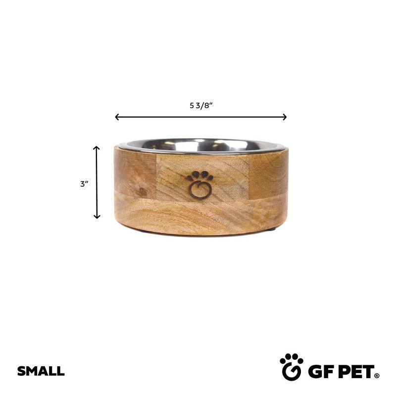 GF PET Mango Wood Dog Bowl