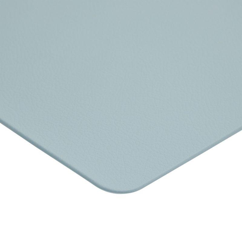 Juvale Set of 6 Blue Faux Leather Placemats for Dining Table Decor and Accessories, 17.75 x 11.75 in