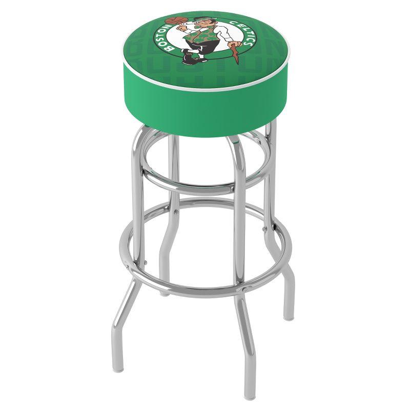 Swivel Upholstered 31'' Counter Stool with Metal Frame