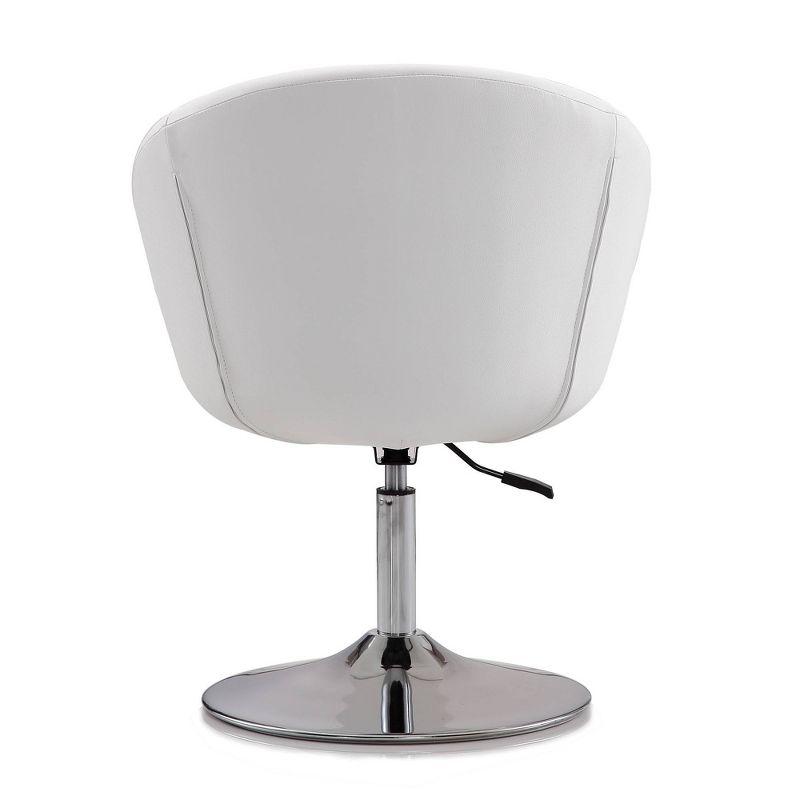 Set of 2 Hopper Wool Blend Adjustable Height Chairs White - Manhattan Comfort: Swivel, for Office & Dorm
