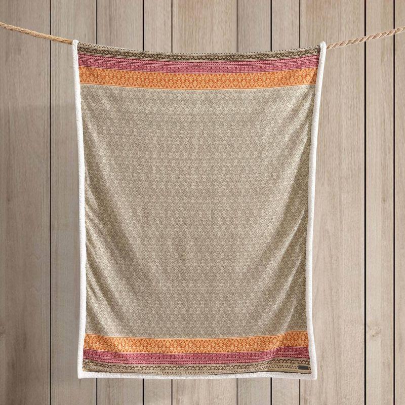 Eddie Bauer Eddie Bauer Printed Plush Fleece/Sherpa Oversized Throw Blanket