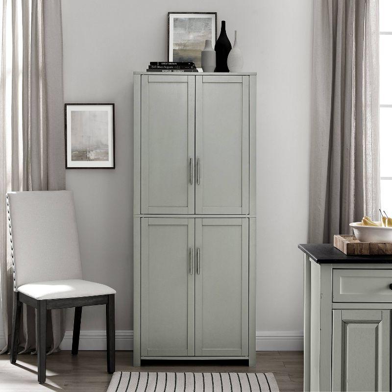 Savannah 40'' Grey Driftwood Shaker-Style Tall Storage Pantry