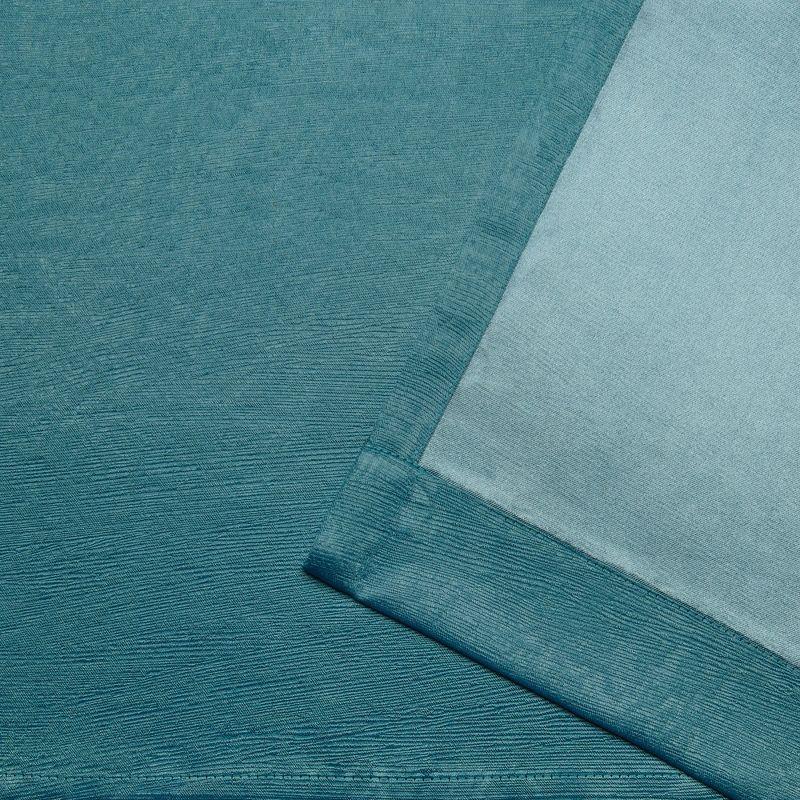 Set of 2 63"x52" Oxford Textured Sateen Thermal Room Darkening Grommet Top Window Curtain Panel Teal - Exclusive Home